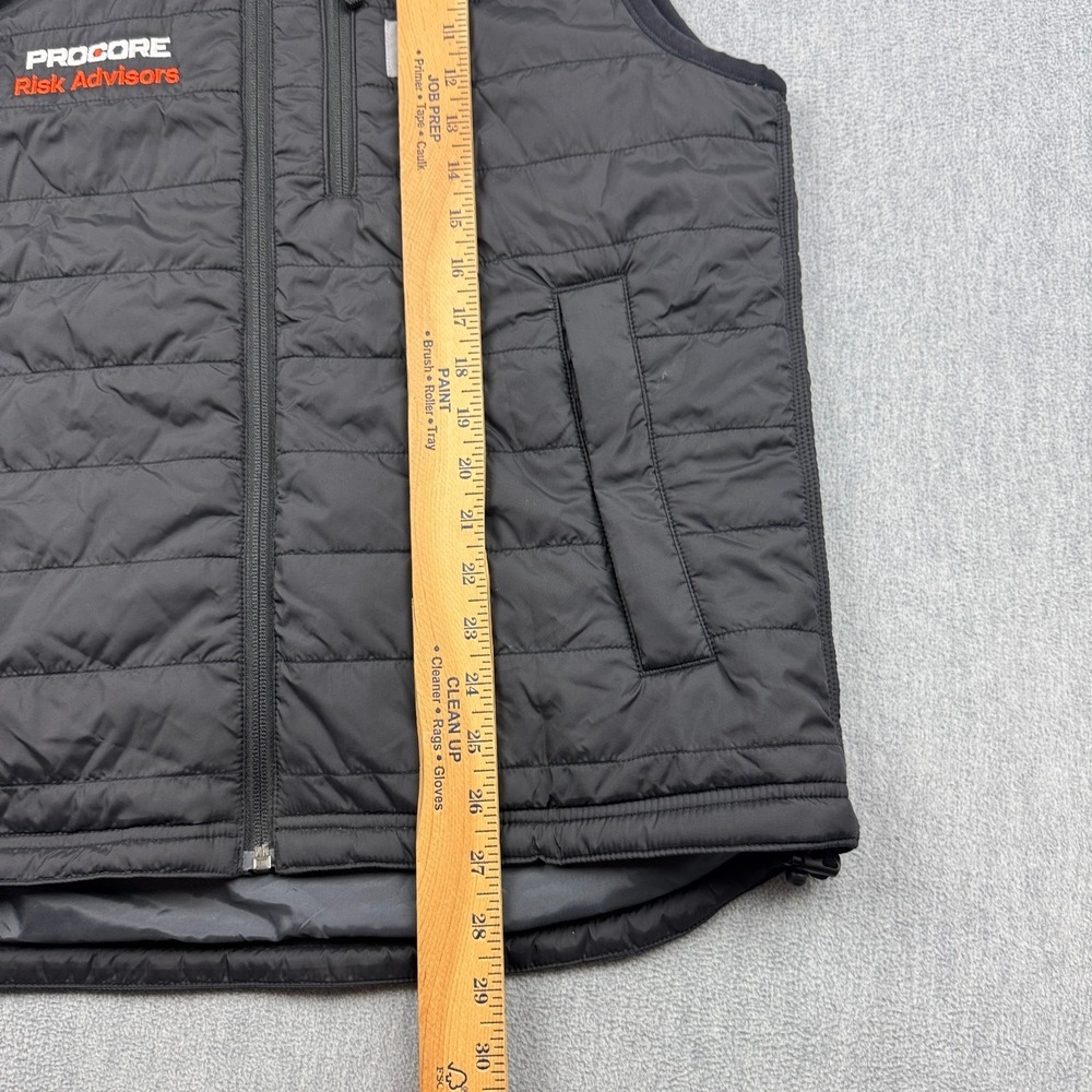 Carhartt Vest Men Medium Black‎ Gilliam Lightweight Water Resistant Relaxed Logo - Picture 10 of 12